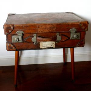 Retro, vintage suitcase coffee table